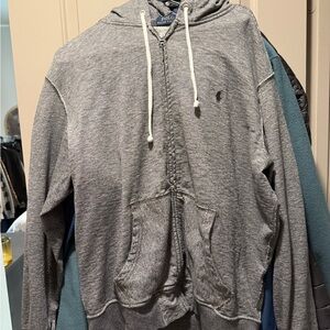 Ralph Lauren Heather Gray Zip-Up Hoodie
